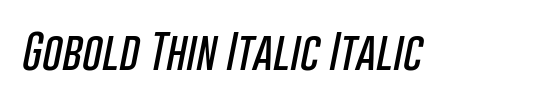 Gobold Thin Italic