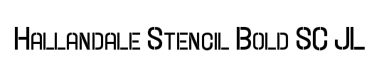 Hallandale Stencil Bold SC JL