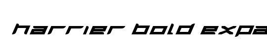 Harrier Bold Expanded Italic