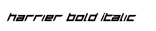 Harrier Bold Expanded Italic