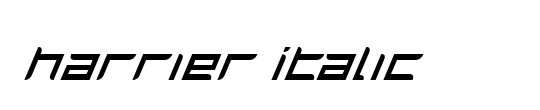 Harrier Bold Expanded Italic