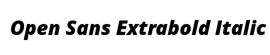 Open Sans Extrabold