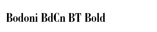 Bodoni BdCn BT