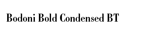 Bodoni Recut Condensed SSi