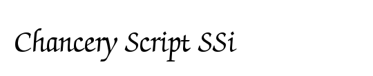 Chancery Script Medium SSi