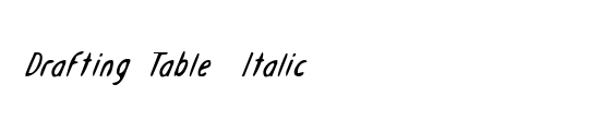Drafting Table Italic
