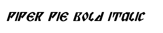 Piper Pie Bold Italic