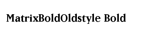 MatrixBoldOldstyle