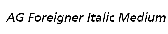 AG Foreigner-Italic