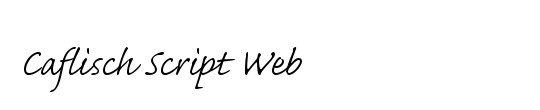 Caflisch Script Web