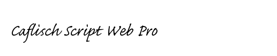 Caflisch Script Web Pro