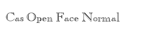 Caslon Open Face SSi