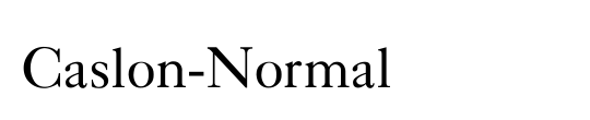 Caslon-Normal