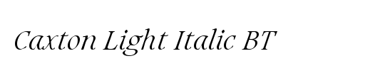 Caxton Light Italic