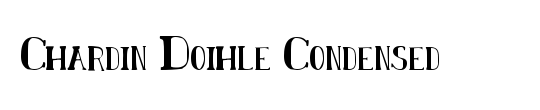 Chardin Doihle Condensed Italic