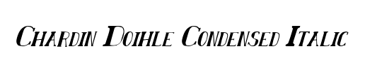 Chardin Doihle Bold Italic