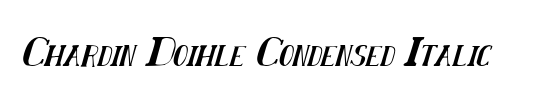 Chardin Doihle Condensed Italic