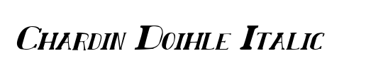 Chardin Doihle Expanded Italic