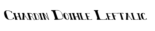 Chardin Doihle Expanded Italic