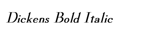 Dickens Bold Italic