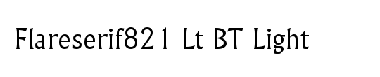 Flareserif821 Lt BT