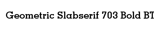 Geometric Slabserif 703