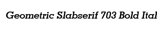 Geometric Slabserif 703