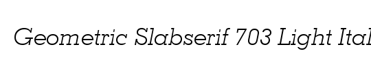 Geometric Slabserif 703