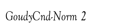 GoudyCnd-Norm 2