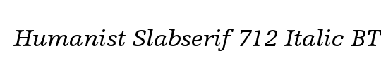 Humanist Slabserif 712