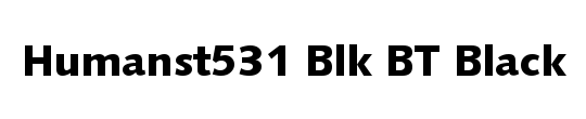 Humanst531 Blk BT