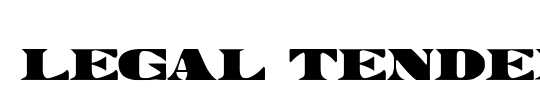 Legal Tender Condensed Italic