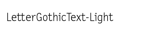 LetterGothicText