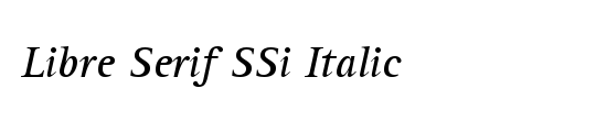 Libre Sans Serif SSi