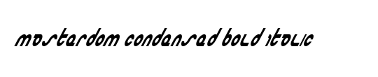 Masterdom Condensed Bold Italic