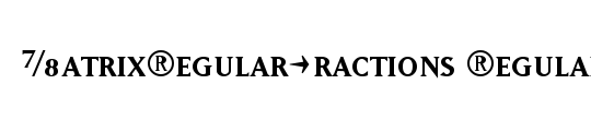 MatrixRegularFractions