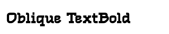 Oblique TextBold