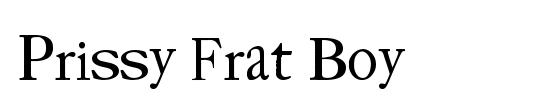 Prissy Frat Boy