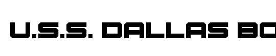 U.S.S. Dallas Outline Italic