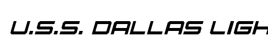 U.S.S. Dallas Outline Italic