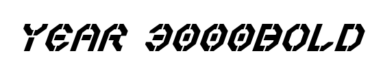 Year 3000 Bold Italic
