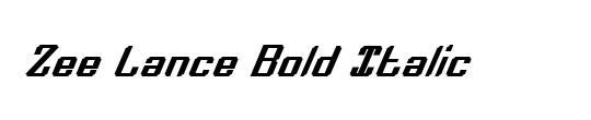 Zee Lance Bold Italic