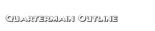 Quartermain Outline Italic