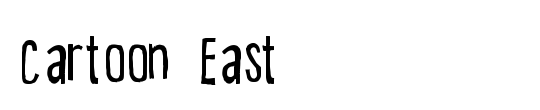 Cartoon East Outline  using Fon