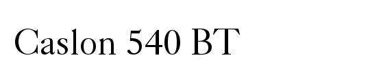 Caslon 540 LT Std