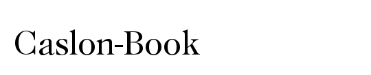 Caslon Book BE