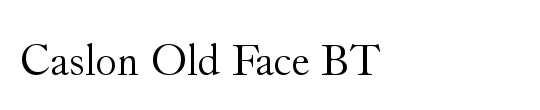 Caslon Open Face LT Std