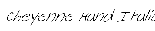 Cheyenne Hand Bold Italic