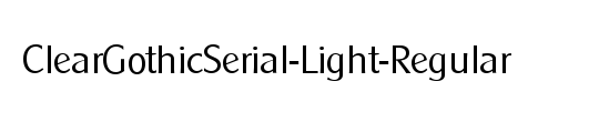 ClearGothicSerial-Light