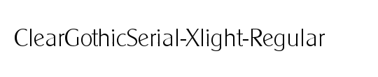 ClearGothicSerial-Xlight